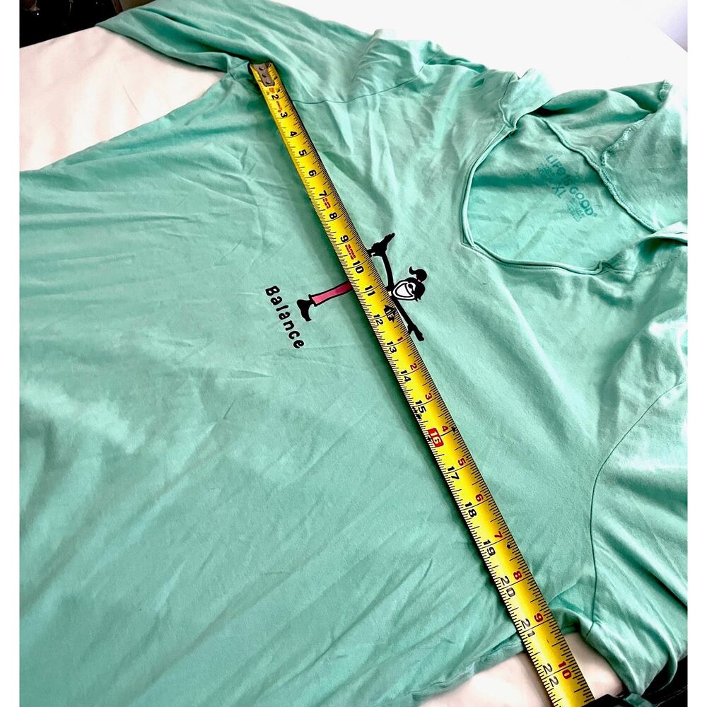 LIFE IS GOOD Women’s Long Sleeve Hooded Tee Balance Jackie Size XL Pullover Top - Picture 6 of 6